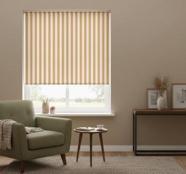 Cortina roller beige rayas vintage beige - TenVinilo