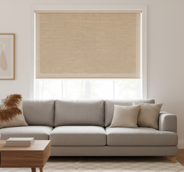 Cortina roller beige teplon beige natural - TenVinilo