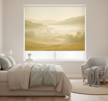 Cortina roller beige vistas beige y brumosas - TenVinilo