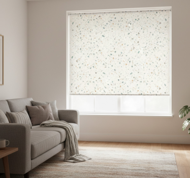 Cortina roller beige motivo terrazzo beige - TenVinilo