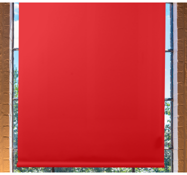 Cortina roller black out bloque rojo vibrante - TenVinilo