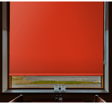 Cortina roller black out tono rojo vibrante - TenVinilo