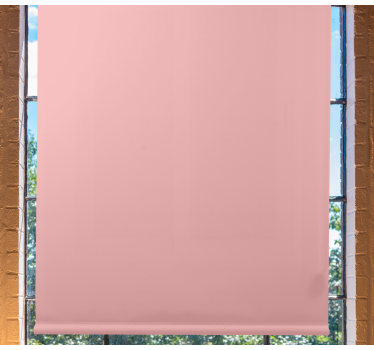 Cortina roller black out tono rosa suave - TenVinilo