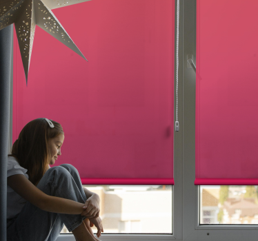Cortina roller black out color rosa intenso - TenVinilo