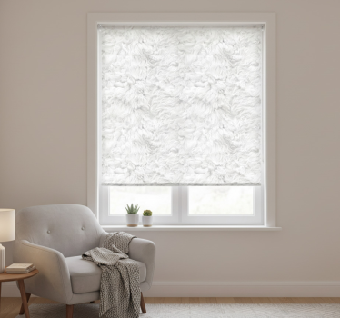 Cortina roller blanca textura suave - TenVinilo