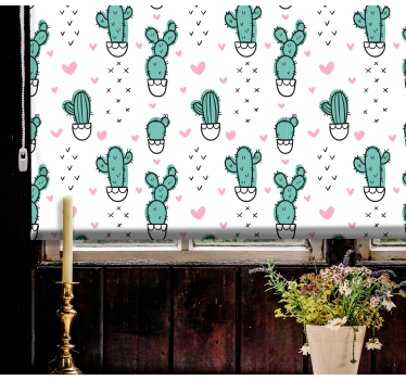 Cortina roller cactus diseño encantador - TenVinilo
