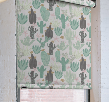 Cortina roller cactus escena de serenidad saguaro - TenVinilo