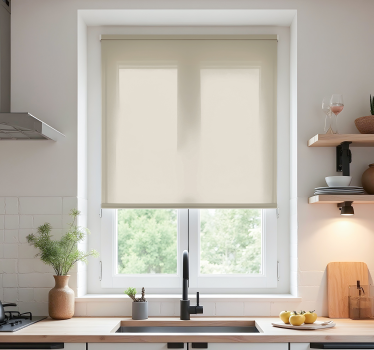 Cortina roller cocina monocolor beige - TenVinilo