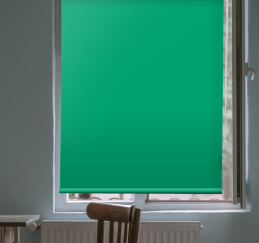 Cortina roller color acento verde vibrante - TenVinilo