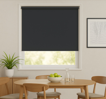 Cortina roller comedor efecto blackout monocolor - TenVinilo