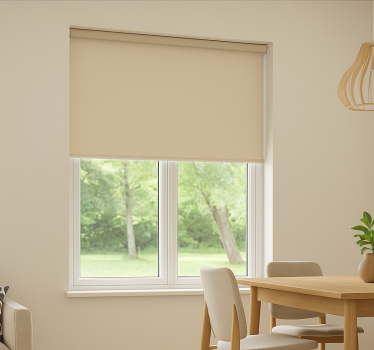 Cortina roller comedor monocolor beige bebé - TenVinilo