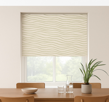 Cortina roller comedor tono neutro blanquecino - TenVinilo