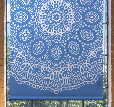 Cortina roller dibujos patrón de encaje mandala - TenVinilo