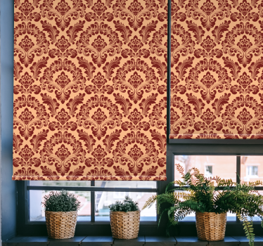 Cortina roller elegante tema floral intrincado - TenVinilo