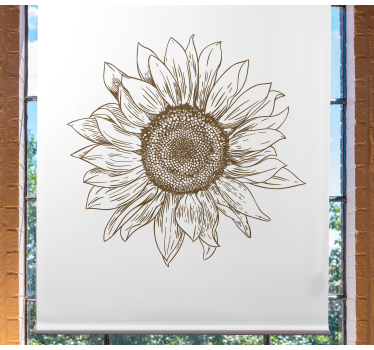 Cortina roller flores diseño de girasol - TenVinilo