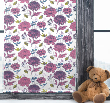 Cortina roller flores tema floral de flor - TenVinilo