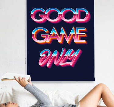 Cortina roller frase cita motivacional para videojuegos - TenVinilo
