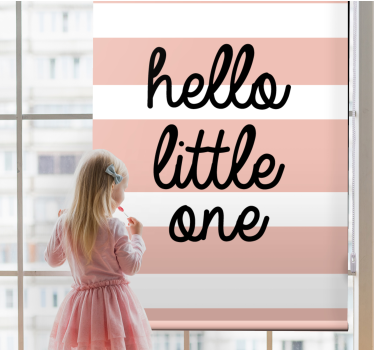 Cortina roller frase hello little one - TenVinilo