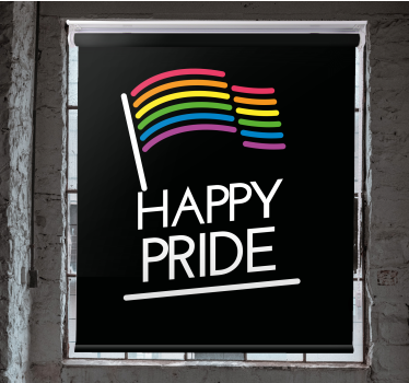 Cortina roller frase mensaje de la bandera del arcoiris - TenVinilo