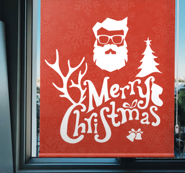 Cortina roller frase saludo de papá noel - TenVinilo