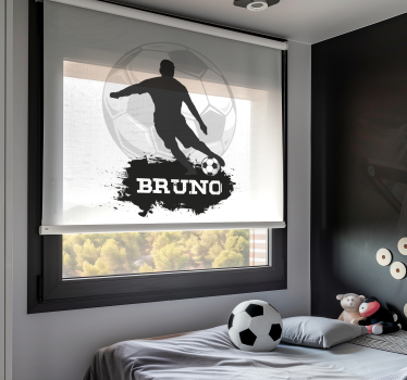 Cortina roller fútbol balón de fútbol personalizable - TenVinilo