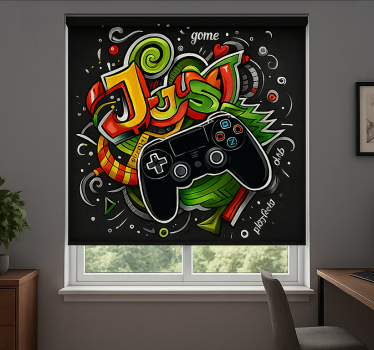 Cortina roller geek graffiti solo controlador de juego - TenVinilo