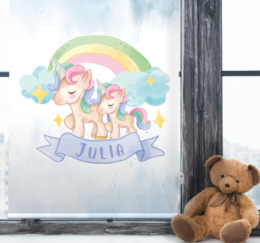 Cortina roller infantil aventura del unicornio - TenVinilo