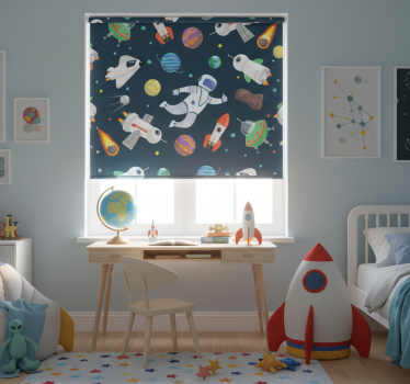 Cortina roller infantil aventura espacial - TenVinilo
