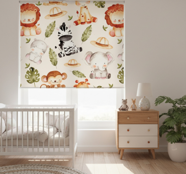 Cortina roller infantil beige safari - TenVinilo