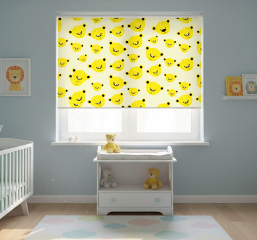 Cortina roller infantil con estampado de ositos - TenVinilo