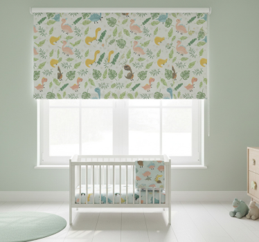 Cortina roller infantil colores pastel bosque - TenVinilo