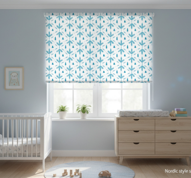 Cortina roller infantil estilo nórdico azul - TenVinilo