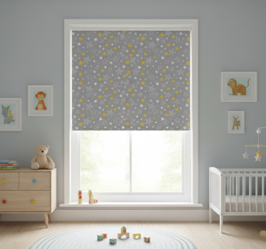 Cortina roller infantil estrellas pantone - TenVinilo