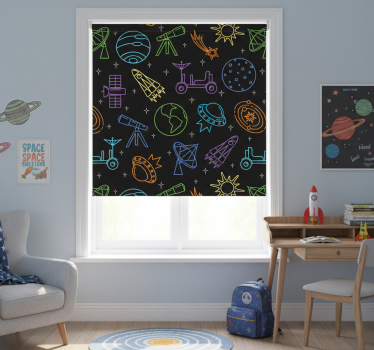 Cortina roller infantil exploración celestial - TenVinilo