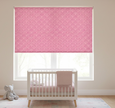 Cortina roller infantil formas en rosa claro y oscuro - TenVinilo