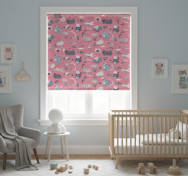 Cortina roller infantil gatos nórdicos - TenVinilo
