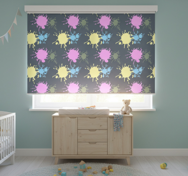 Cortina roller infantil pared multicolor - TenVinilo