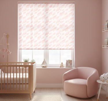 Cortina roller infantil patrón de conchas rosas trendy - TenVinilo