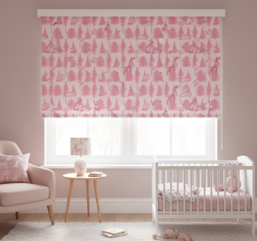 Cortina roller infantil reno rosa hermoso - TenVinilo