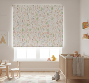 Cortina roller infantil símbolos simples sobre blanco - TenVinilo