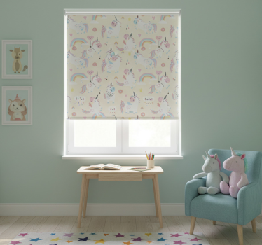 Cortina roller infantil unicornios de fantasía - TenVinilo