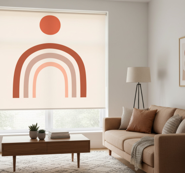 Cortina roller living comedor arte mural arcoíris - TenVinilo