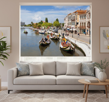 Cortina roller living comedor aveiro moliçeiro - TenVinilo