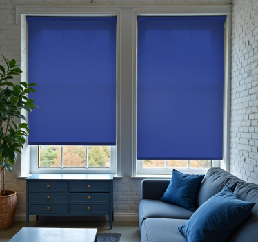 Cortina roller living comedor azul klein - TenVinilo