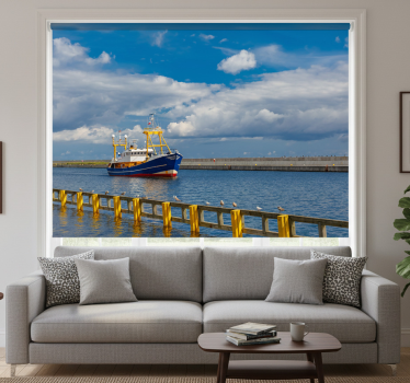 Cortina roller living comedor barco gdynia - TenVinilo