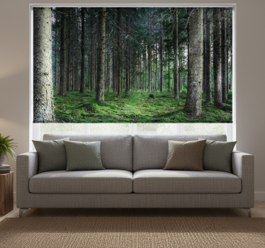 Cortina roller living comedor bosque tropical húmedo - TenVinilo