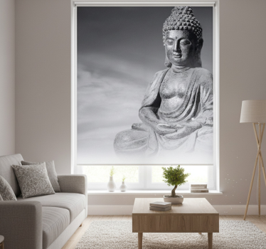 Cortina roller living comedor buda zen - TenVinilo