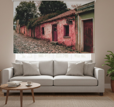 Cortina roller living comedor calles de colonia - TenVinilo