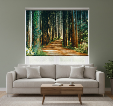 Cortina roller living comedor camino natural hermoso - TenVinilo