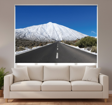 Cortina roller living comedor carretera hacia el teide - TenVinilo